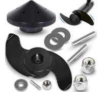 MKP-38 Weedless Wedge 2 Prop & Eliminator Trolling Motor Prop Nut & Prop Nut Kit E MKP-34 For Minn Kota 112 lb Thrust 4-1/2" Motors, for Minn Kota Ulterra, Fortrex, Terrova, Riptide, Ultrex 112