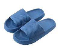 MKP COLLECTION Unisex Cloud Slides with Ultra-Thick Sole & 3D Anti-Slip Tread - Quick-Dry Bath Sandals for Shower Pool Gym, Lightweight House Pillow Slippers for Women and Men, Blue, 11.5-12.5 Women