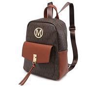MKP Ladies Small Backpack Purse for Women Fashion Daypacks Purse Shoulder Bag with Charm Tassel, Coffee, 9"L x 5.5"W x 10"H, Daypack Backpacks