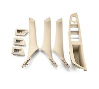 MKptopia 7 Pieces RHD Inner Door Pull Handle Trim Cover Kits Interior Panel Handle Adjustment Cover Compatible with B-MW 5 Series F10 F11 520d 525d 530d 535i -White Beige