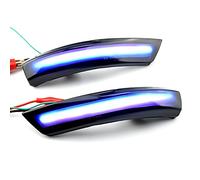 MKptopia Compatible with Fo-rd Fo-cus 2 MK2 Fo-cus 3 MK3 3.5 Compatible with Mon-deo MK4 LED Flashing Light Dynamic Flashing Water Flowing Flashing Turn Signal Light Blue and Yellow
