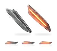 MKptopia Dynamic LED Side Indicator Light Turn Signal 2pcs Flashing Indicator Lamp Compatible with 147 156 Fi-at E-gea Ty-po 356 La-ncia D-elta Y-psilon-Crystal White