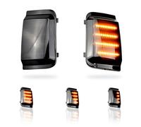 MKptopia LED Dynamic Side Marker Turn Signal Light Side Marker Fender Sequential Flashing Compatible with Peu-geot Boxer Fia-t Ducato 2006-2019-Black(Upgraded Version)
