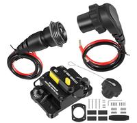 MKR-27 60 AMP Circuit Breaker 1865115 & MKR-28 Trolling Motor Plug and Receptacle 1865120 Combo - Waterproof, Ignition Protected, Stainless Steel Studs, Fits for Minn Kota Motors 12/24/36V/48V