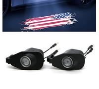 MKRLSTKM 2Pcs Side Mirror Logo Puddle Lamp Assembly Welcome Light Compatible with Mustang 2013-2023 LED High-Definition Never Fading Replacement for Mustang Lights