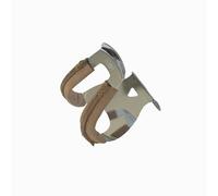 MKS Deep Steel With Leather Half Toe Clips Size Large