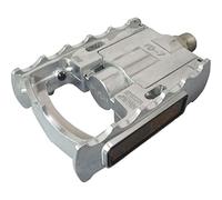 MKS FD-7 Folding Pedal: Foldable, compact, perfect for commuters, Metallic, Silver