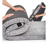 MKS Foldable Memory Foam Camping Mattress 90x200cm, Roll Up Floor Mat, Portable Guest Bed, Folding Single Mattress