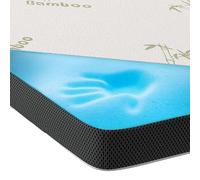 MKS Gel Memory Foam Mattress Topper Single Size Bed 90x200 cm, 7 cm Pressure Relief Topper, Eco-friendly Cooling Mattress Topper with 3D airflow | Viscoelastic Toppers with Removable Bamboo Cover