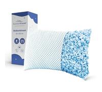 MKS Shredded Memory Foam Pillow 50 x 70 cm, Adjustable Cool Pillows for Sleeping, Suitable for Back, Side and Stomach Sleepers, soft Memory Foam Cooling Pillows
