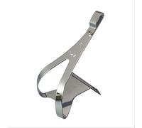 MKS Steel Toe Clips, Metallic, XL