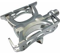 MKS Supreme Keirin Track Pedal 9/16 Toe Clip Compatible Chrome Plated Silver