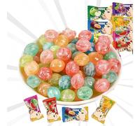 MKSDDF-140g Super Sour Candy Fruit Flavored Hard Candy Assorted Sour Candy Individually Wrapped Sour Candy Variety Pack-Mix and Match-Apple, Lemon, Blueberry, Strawberry,Grape