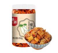 MKSDDF-Chinese Pickles, Homemade Pickles, Spicy Crispy Dried Radish, Pepper Tribute Vegetables, Breakfast Side Dishes, Instant Spicy Snacks (spicy Dried Radish 450g 1 Can)