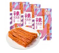 MKSDDF-Latiao 68g/2.39oz Per 3 Packs Spicy Sticks Chinese Classic Snacks, Vegetarian, Casual Snacks Spicy Snacks Latio Chinese Snacks (Sweet and spicy*3 packs)