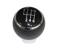 MKSZY Car 5/6 Speed Black Leather Gear Head Shift Knob MT Handball for Mitsubishi for Lancer EX EVO GTS ASX V3 V5 V6 for for City 08-17