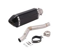 MKSZY Motorcycle Slip On For Benelli TRK502 TRK 502 Full System Motorcycle Exhaust Mid Link Pipe Eliminator Enhanced Stainless Modify Escape Moto