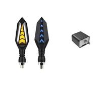 MKSZY Motorcycle Turn Signal Indicator Blinker Light White Amber DRL Arrows Sequential Flowing 12V 10mm For APRILIA RS 660 125 Shiver 750 RS660 RS125
