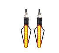 MKSZY Turn Signal 10mm Amber Indicator Light Front Rear White Day Running Flowing Red Brake Lamps For KYMCO Downtown 300i 350i 200i 200 300 500