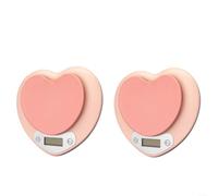 MKTOLHUS Digital Scale Pink Heart 0.1g-3kg Precision | Food Weight Scale with USB Rechargeable, 3 Units g/oz/lb for Baking Cooking Meal Prep