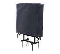 MKTOLHUS Garden Hose Hanger Cover Front Pocket Adjustable | 420D Silver Coated Polyester Dust Cover, Adjustable Telescopic Cord, Bottom Buckle for Outdoor Storage, Black