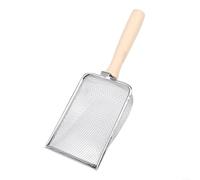 MKTOLHUS Garden Soil Sieve Set with Stainless Steel Shovel, Wooden Handle Compost Sifter for Potting Mix, Sand and Debris Removal, 4-Pack Mesh Sizes 1mm to 5mm(2.0mm)