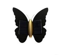 MKTOLHUs Solar Wall Light with Unique Butterfly Design, IP65 Waterproof Outdoor Indoor Up and Down for LIGHTING, 3000K Warm White Garden Decor for Balcony Door Corridor, 15x15cm