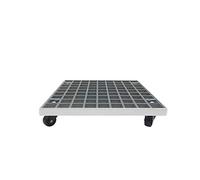Mkuha Rectangle GFRP Plant Pot Trolley Large Plant Pot Mover Dolly Garden Flower Pot Stand on Wheels Heavy Duty Plant Pot Caddy on Wheels Plant Pot Saucers with Wheels Outdoor and Indoor,Gray,50x35