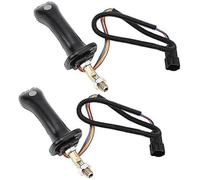 MKVAXR 2 PCS 3-Button Excavator Joystick Handles with 6 Pins, Lever, for DH DX150 215 225 300 37020119C Excavator Pilot Control Stick