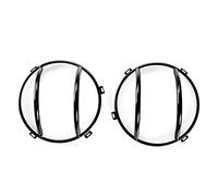 MKVAXR 2 PCS Car Exterior Front Head Light Cover Decoration Frame Protect, for Jeep, Wrangler JK 2007-2016 ABS Car Headlight Cover(Black)
