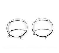 MKVAXR 2 PCS Car Exterior Front Head Light Cover Decoration Frame Protect, for Jeep, Wrangler JK 2007-2016 ABS Car Headlight Cover(Chrome)