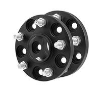 MKVAXR 2PCS PCD 5x112 Wheel Spacers Adapters Car Tire Gasket Tyre Flange Wheel Spacer Forged Hub Adapter, for, A1/A8 Wheel Spacer(Black 5-112-15MM)