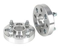 MKVAXR 2Pieces PCD 4X100 Center Bore 56.6mm 15/20/25/30/35mm Wheel Spacer Adapter M12XP1.5 Suitable, for Fiat, for Opel, Car Wheel Spacer(Black 2PCS 15MM SILVER)