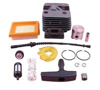 MKVAXR 35mm Cylinder Piston Kit, for FS120 FS200 FS250 Air Fuel Filter Line Starter Handle Grip Rope Trimmer Engine Spare Part Cylinder Piston