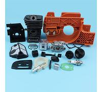 MKVAXR 38mm Crankcase Cylinder Piston Carburetor Bracket, For Husqvarna 137 142 Chainsaw Fuel Oil Cap Pump Air Filter Bar Plate Gasket Cylinder Piston