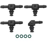 MKVAXR 4Pcs Common Rail Oil Injector Leak Off Pipe Return Connectors 3Pcs T#39;s Connector 1Pcs L Fuel System Connections Fuel Return Hose