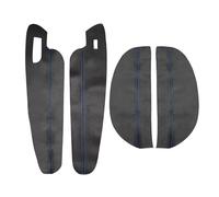 MKVAXR 4pcs, for VW, for Golf, for 7 VII MK7 2014 2015 2016 2017 2018 Only 2/3 Doors Car Interior Door Armrest Panel Microfiber Leather Cover Trim Car Interior Door Panel(Black-blue line)