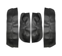 MKVAXR 4pcs/Set, for Peugeot, 3008 2011 2012 Car Interior Door Armrest Panel Black Microfiber Leather Cover Trim Accessories With Tools Car Interior Door Panel(Black)
