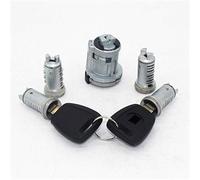 MKVAXR 5pcs Complete Set Ignition Door Trunk Lock Barrel Cylinder With SIP22 Blade Keys, for Fiat, Doblo Cargo Punto Panda Car Door Lock