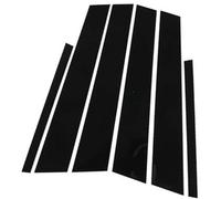 MKVAXR 6 Pcs Car Door Window Pillar Post Cover Trim, for Jaguar, XJ 2015-2023,A-Black Exterior Window Accent(BLACK A-black)