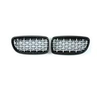 MKVAXR A Pair Diamond Grills, for BMW, for E90 E91 318i 320i 325i 2009-2012 Car Grill Grille Front Bumper Racing Grill Car Accessories Radiator Grille(Silver and Black)