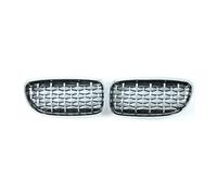 MKVAXR A Pair Diamond Grills, for BMW, for E90 E91 318i 320i 325i 2009-2012 Car Grill Grille Front Bumper Racing Grill Car Accessories Radiator Grille(All Silver)