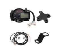 MKVAXR Adjustable LCD Digital Universal Tachometer 2 Color Backlight Motorcycle Speedometer Odometer MAX 299KM/H Moto Trip Data Gauge(With z bracket)