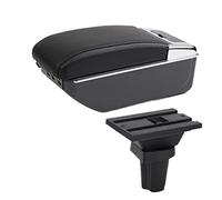 MKVAXR Armrest Box, for CR-Z CRZ Center Console Storage Box Interior Parts Accessories Arm Rest Center Storage Box With USB Armrest Box Car Armrest(BLACK C2 7 USB)