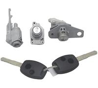 MKVAXR Auto Door Lock Actuator Al243 Ignition Switch Door Lock Barrel Trunk Fuel Cap 2-Button Keys, for Civic 06-08(Black 3PCS 2B)