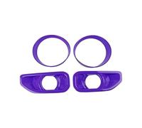 MKVAXR Car Headlight Decoration Ring Fog Lamp Hood Cover, for Jeep, Wrangler JL 2018 2019 2020 2021 Wrangler JL Car Accessories Car Headlight Cover(Purple)