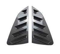 MKVAXR Car Rear Window Shutter Cover Trim Louver Side Auto Vent Panel Gloss Black, For Polo, Mk6 2018 Vehicle Window Louver Lid(Carbon Fiber)