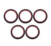 MKVAXR Double Color Car Air Condition Air Vent Outlet Ring Cover Trim Decoration, for Mercedes-Benz, A W176 GLA X156 CLA C117 Class Car AC Vent Ring Trim(Black Red)