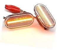 MKVAXR Dynamic Side Marker Turn Signal Light, for Nissan 350Z Z33, for Frontier D40, for Cube Z11 Latio C11, for Xterra Versa March, for Pathfinder Side Indicator Light(BLACK Crystal White)