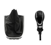MKVAXR for Buick, for Excelle GT/XT, for Opel, for Astra 2009-2014 Car MT Gear Shift Knob Lever Stick Gaiter Boot Cover Collar Gear Shift Knob(Black 6 Speed Combo)
